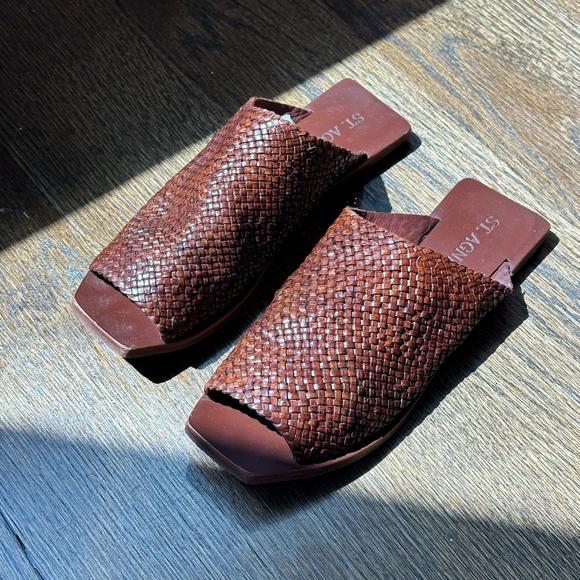 St Agni - Woven Leather Sandals - Picture 1 of 2